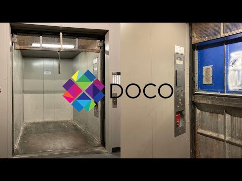 Repainted! Cool Montgomery Hydraulic Freight Elevator - DOCO - Sacramento, CA