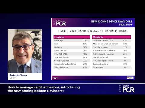 How to manage calcified lesions, introducing the new scoring balloon Naviscore? - EuroPCR 2021
