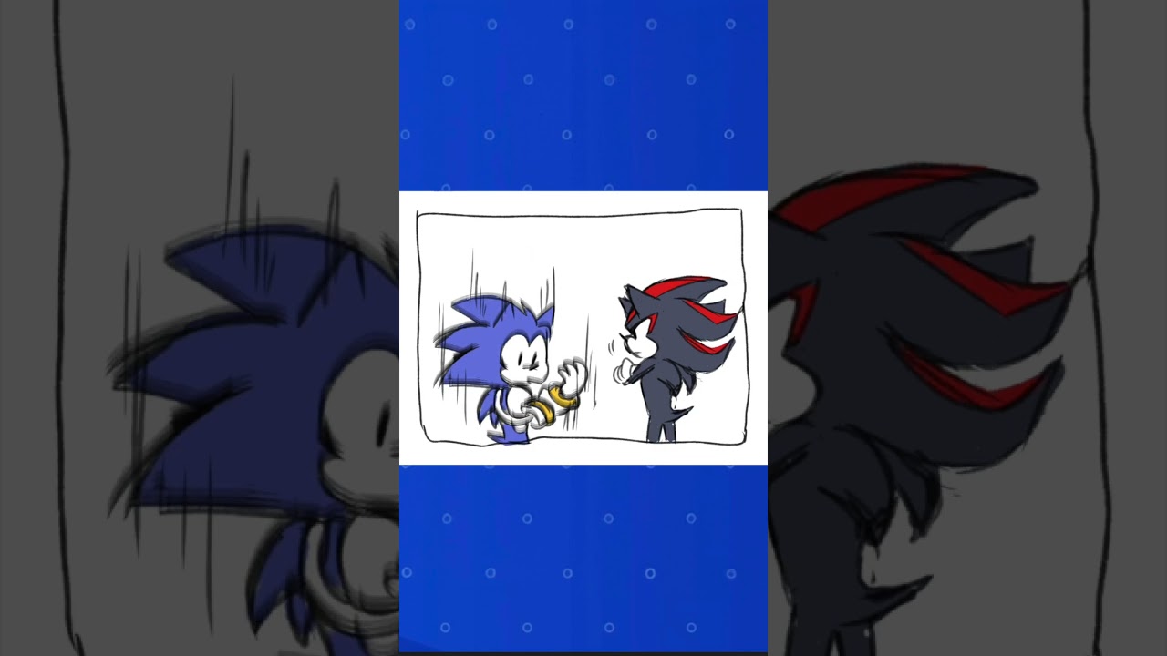 How does he walk around with those?  #shadowthehedgehog #sonicthehedgehog #sonadow #comicdub