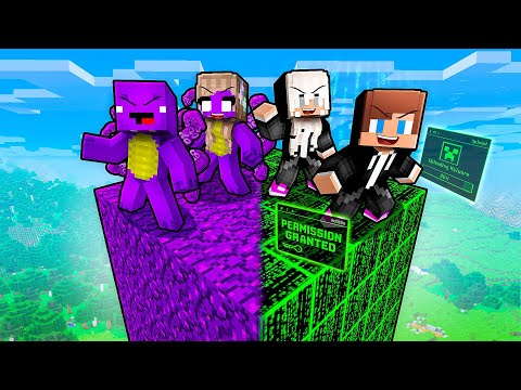 JJ and Mikey: DARK vs HACKER FAMILY BATTLE in Minecraft - Maizen