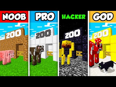 Minecraft NOOB vs. PRO vs. HACKER vs GOD: MODERN ZOO TYCOON BUILD in Minecraft! (Animation)