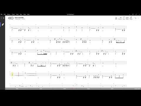 Una rosa blu ( Michele Zarrilo ) ,Tablatura e base Senza Basso - Backing bass track - NO BASS