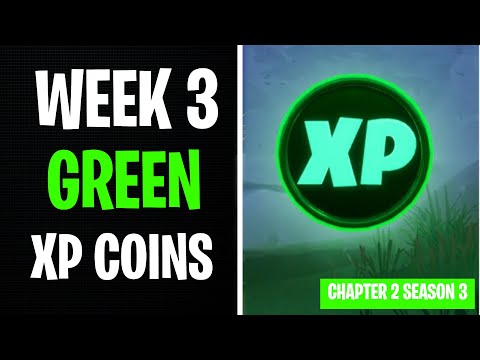 All Green XP Coins Locations Week 3 - Secret XP Coins Fortnite Chapter 2 Season 3