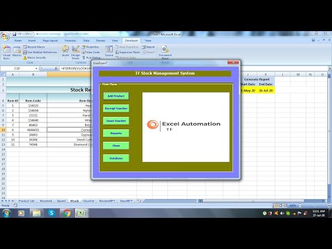 Inventory Management in Excel VBA Tutorial Part 14 - Stock Report, Copy Excel Sheet