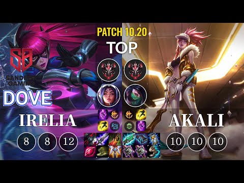 SB Dove Irelia vs Akali Top - KR Patch 10.20