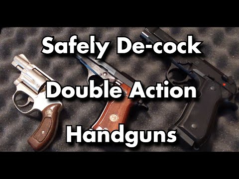 How to Safely De-cock a Double Action Handgun - Beretta, CZ-75, S&W etc Carry/Reholster