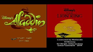 Official vs. Pirate NES Disney Aladdin and The Lion King Comparison Part 1 of 2 - Official Versions