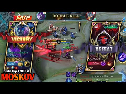 Lifesteal Hack!Top 1 Global Moskov Gameplay [Moskov Best Build And Emblem ]Best Build 2022 | MLBB