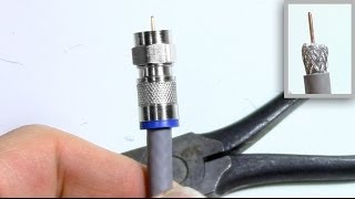 Coax TV Cable stripping connector install - Compression and Threaded
