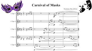 Nicholas Ma - Carnival of Masks for Trumpet Quintet (5 Trumpets/Flugelhorns)