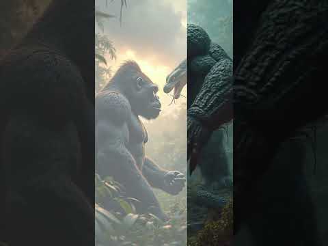 Gorilla vs. Cobra Showdown! 🦍🐍#shortvideo #viralvideo