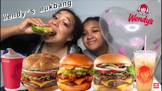 WENDYS MUKBANG | SOCIAL EATING SHOW | DOUBLE  BACON JALAPEÑO CHEESEBURGER