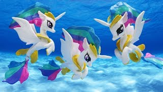 Princess Celestia Transformation from Queen Novo Seapony My Little Pony Custom