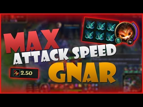 MAX ATTACK SPEED GNAR (2.5) TOP !! (League of Legends)
