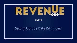 Department of Revenue - Setting Up Due Date Reminders