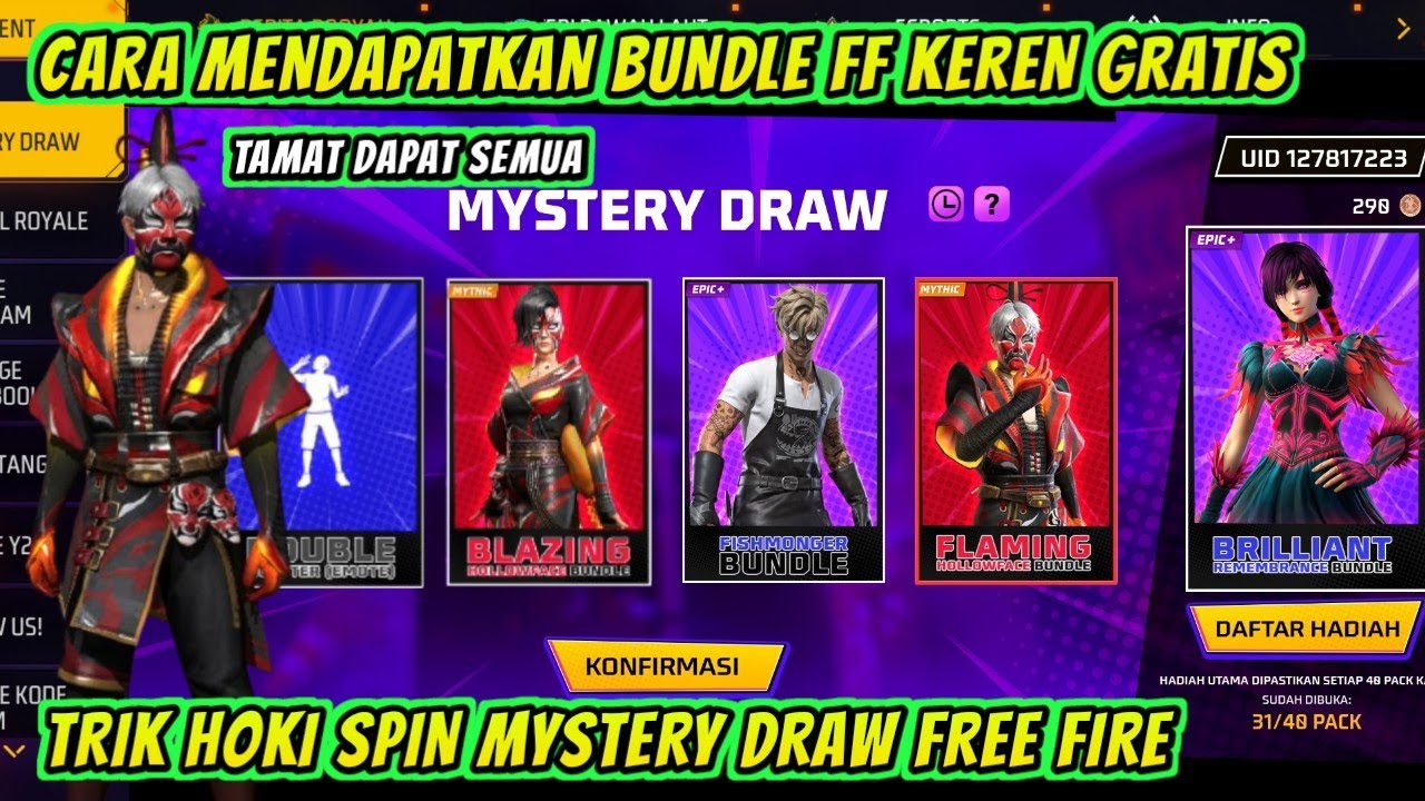 CARA MENDAPATKAN BUNDLE MYSTERY DRAW FREE FIRE GRATIS