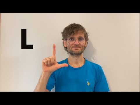 アルファベット（指文字）L