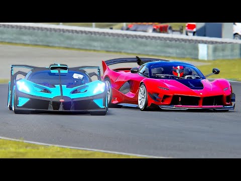Bugatti Bolide vs Ferrari FXX K Evo at Mugello Circuit