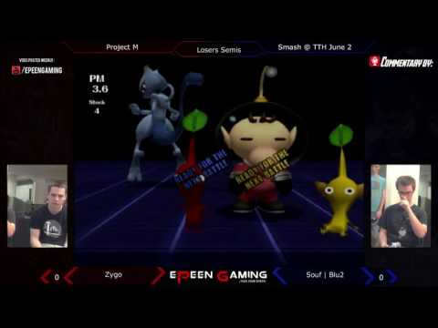 Smash @ TTH - Souf | Blu2 (Mewtwo) Vs. Zygo (Olimar) (Losers Semis) - Project M