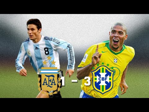 Brazil 3 - 1 Argentina ( Ronaldo Hattrick ) • 2002/03 • Highlights & Goals