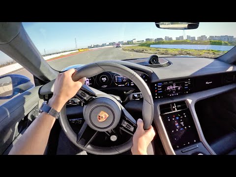 2023 Porsche Taycan Turbo - POV Driving Impressions (Porsche Experience Center LA)