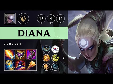 Diana Jungle vs Nidalee - KR Challenger Patch 25.21