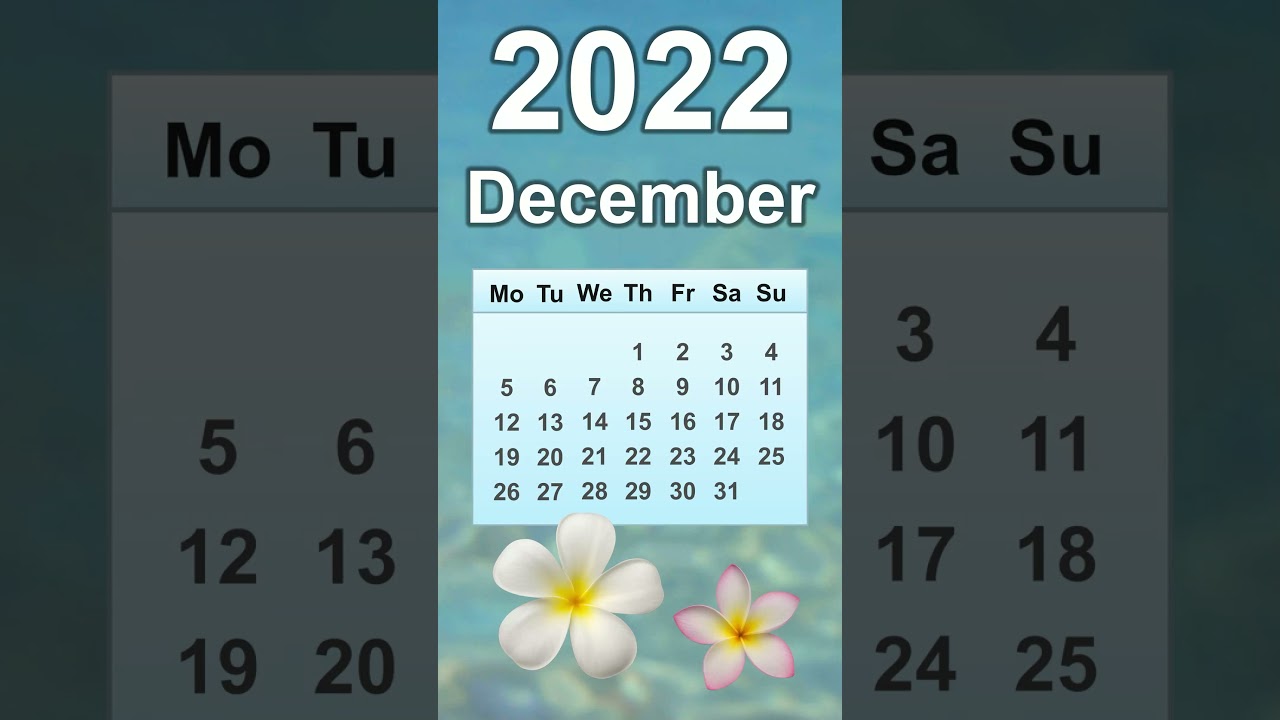 December 2022 Calendar