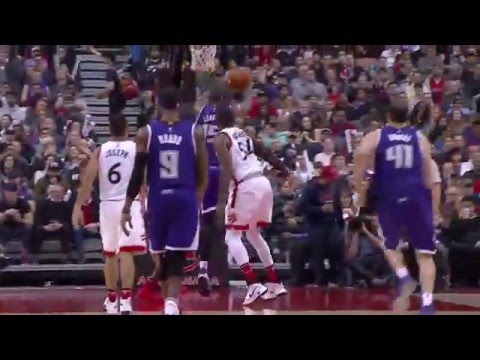 Raptors Highlights: Biyombo Denies Cousins - December 20, 2015