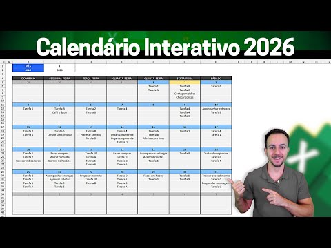 How to Create an Interactive Calendar with Agenda in Excel | Free Download