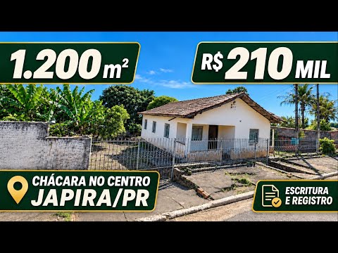 Chácara no Centro de Japira! Pomar Casa 3 Quartos R$ 210 Mil!