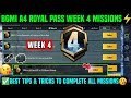 A4 WEEK 4 MISSION | BGMI WEEK 4 MISSIONS EXPLAINED | A4 ROYAL PASS WEEK 4 MISSION | C5S14 WEEK 4