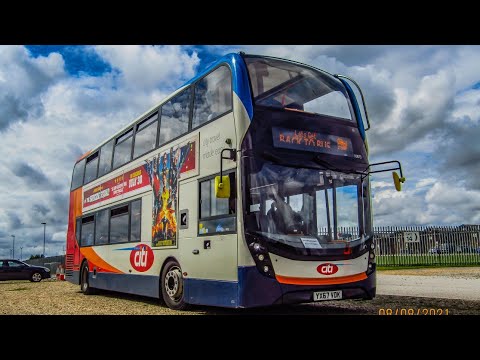 *Thrash*Stagecoach Peterborough Enviro 400 MMC YX67VDK working the Buses festival shuttle.