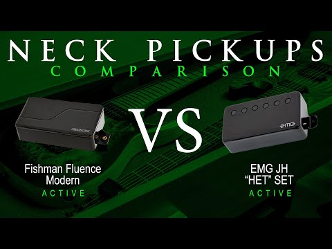 Fishman FLUENCE MODERN (alnico) vs EMG JH "HET" SET - Active Neck Pickup Guitar Tone Comparison Demo