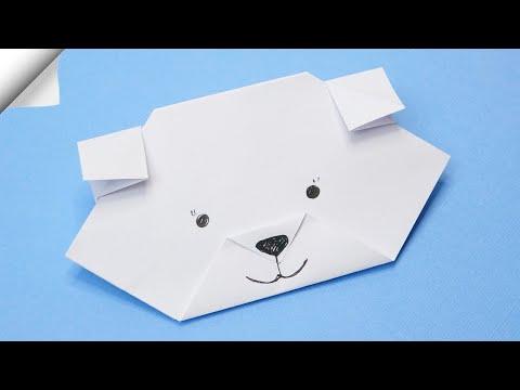 DIY christmas How to make paper bear Easy paper crafts Moving paper toys