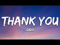 Dido - Thank You (Lyrics)