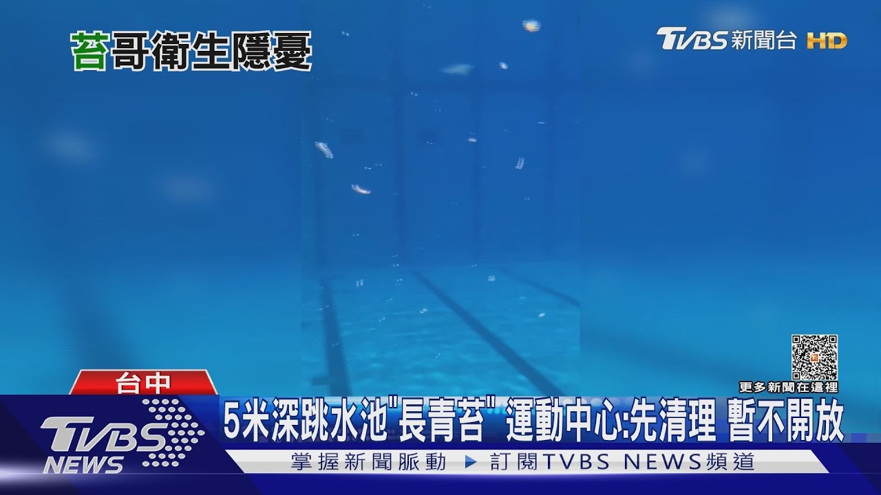 5米深跳水池「長青苔」 運動中心:先清理暫不開放