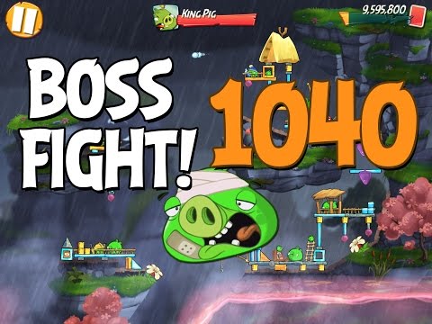 Angry Birds 2 Boss Fight 147! King Pig Level 1040 Walkthrough - iOS, Android