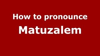 How to pronounce Matuzalem