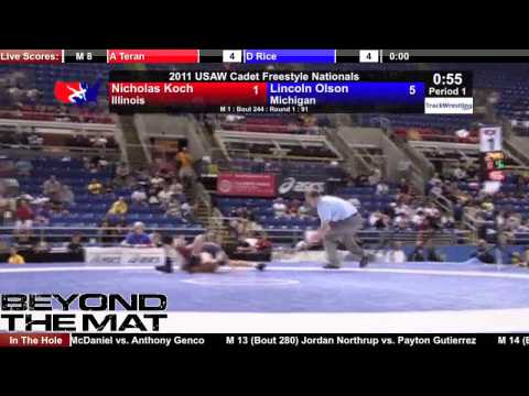 Cadet Freestyle 91 - Lincoln Olson (MI) vs. Nicholas Koch (IL)