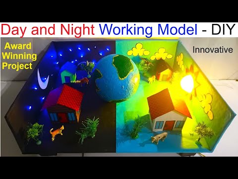 day and night working model for science project exhibition - diy | craftpiller