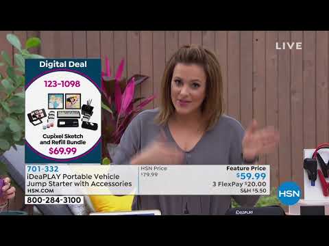 iDeaPLAY Portable Vehicle Jump Starter  with Accessories