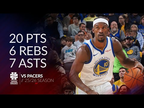 Jimmy Butler 20 pts 6 rebs 7 asts vs Pacers 25/26 season