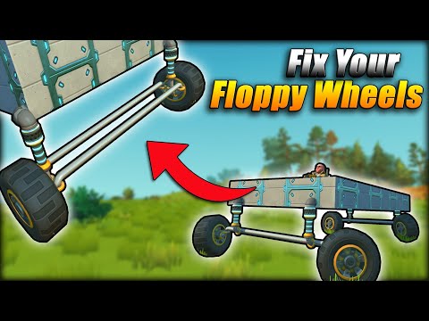 Scrap Mechanic TUTORIAL /// Get rid of floppy wheels, With this steering mechanism !!!