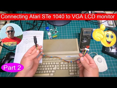 My first Atari STE 1040 for Restoration/Mods, connecting to VGA LCD monitor first test ST Part 2