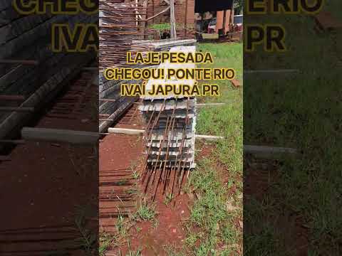 Laje pesada chegou na ponte do Rio Ivaí Japurá PR! 🚧