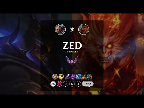 Zed Jungle vs Wukong - KR Master Patch 12.10
