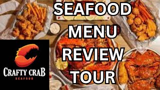 Crafty Crab Seafood Restaurant Review, Menu, & Tour in 4K - Seafood Boil Restaurant! Delicious!