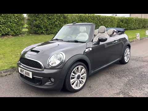 2013 MINI Cooper S Convertible in Grey with Cream Leather Sports Seats & Low Miles 26K FOR SALE