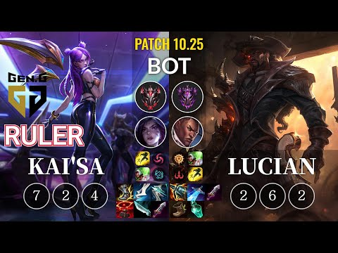 GEN Ruler Kai'Sa vs Lucian Bot - KR Patch 10.25