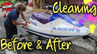 How to Clean a Jetski. Making a old Jetski look New